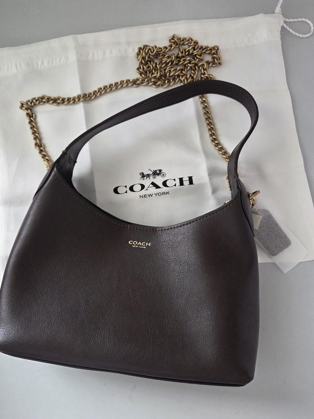 Coach Brooklyn Shoulder Bag 23 In Dark Stone